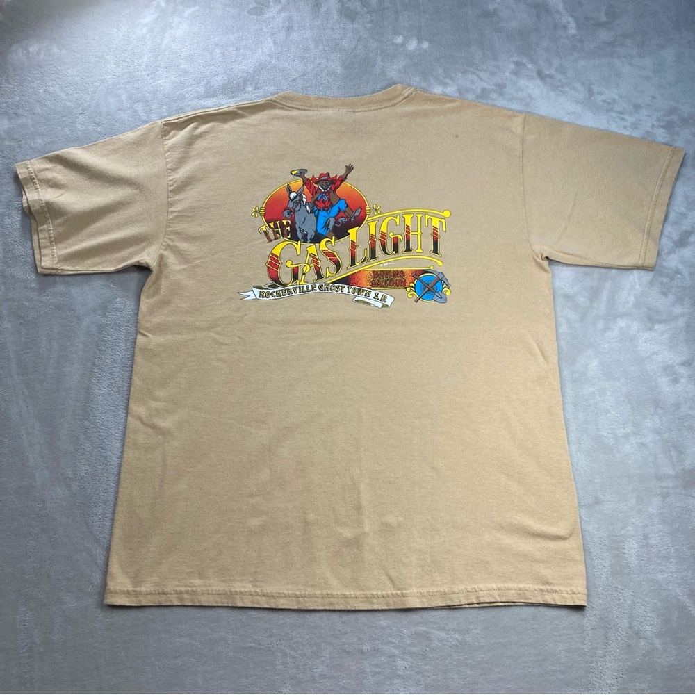 Vintage The GasLight Dining Saloon Shirt Men L Rockerville Ghost Town S.D.